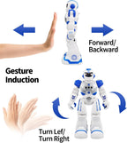 Kid's Remote Control Robot with LED Eyes, Dancing, Singing, Moonwalking, Gesture Sensing and Infrared Controller (Blue)