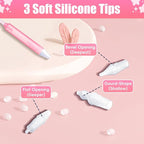 Baby Nasal Aspirator Nasal Congestion Relief with 25 Hygiene Filters 2 Silicone Tips with Nose Cleaning Tweezer, Pink