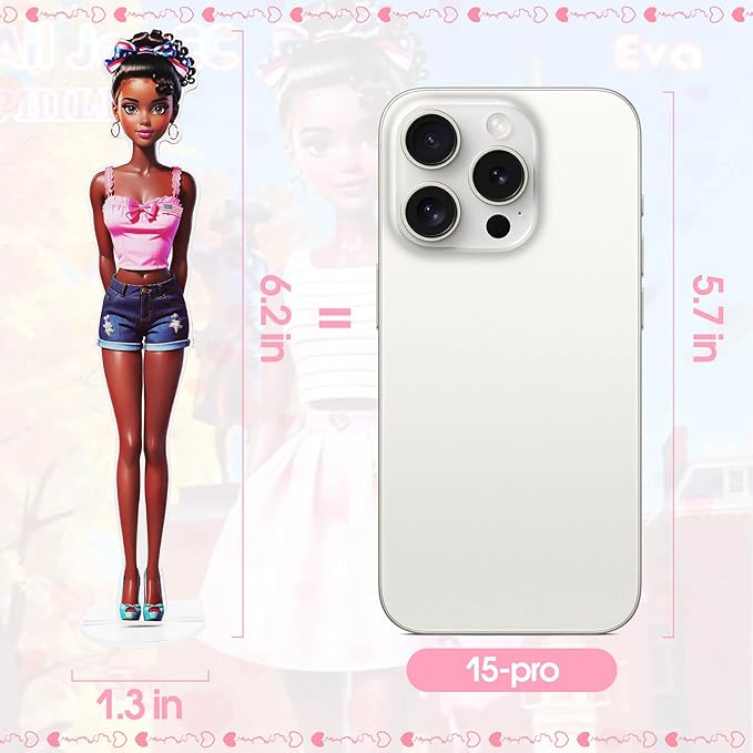 Magnetic Dress Up Dolls, Magnetic Princess Dress Up Paper Dolls, Magnetic Dress Up Dolls for Girls Ages 4-10 Learning Created Imagine Set Birthday Gift (Eva)