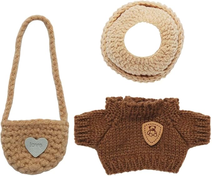 17CM Collectible Doll Clothes.17cm Mini Doll Clothing Set.Exquisite Handmade.Suitable for Small Collectible Dolls.Multiple Styles Available (Dresses/Casual Wear/Holiday Outfits) (NO Doll)(Style B)