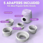 Portable Bottle Warmer for Travel with built in Nightlight, Fast 4 Heat Settings, Lightweight, Leak-Proof Design & Safe Rechargeable Baby Bottle Warmer for Breastmilk Formula or Water, Travel-Friendly