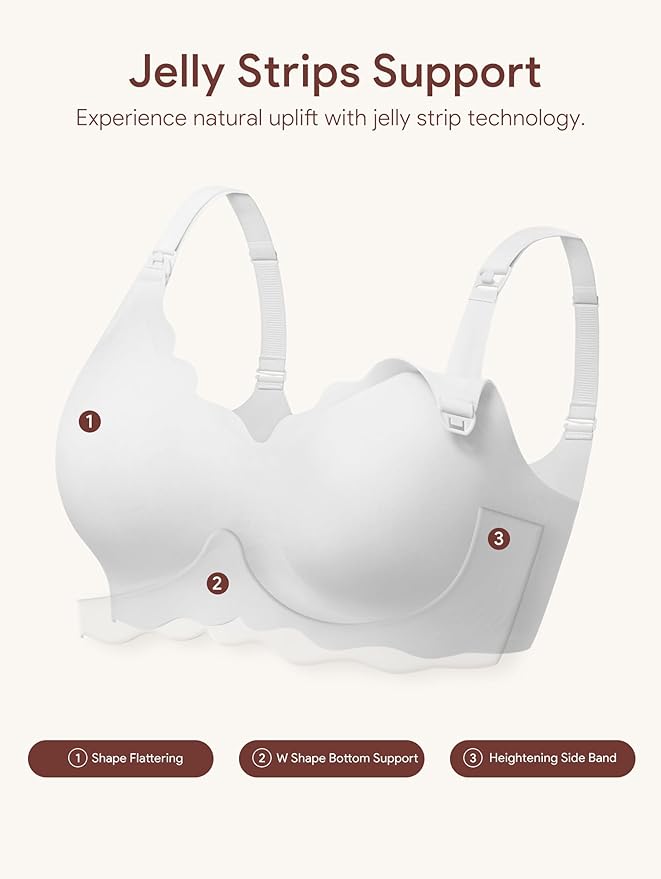 Angelhood Nursing Bras for Breastfeeding Ultra Comfort Seamless Maternity Bra Pack Wireless Pregnancy Bralette Bra Extender