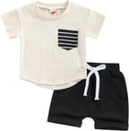 Mubineo Infant Toddler Baby Boy Summer T Shirt Shorts Outfits Short Sleeve Tee Tops Clothes Set