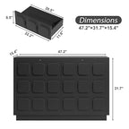 Anbuy Black Baby Dresser for Bedroom, Dresser for Baby with 6 Drawers, Storage and Organization Unit with Square Handles, for Nursery, Kids