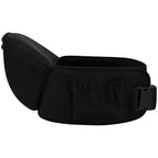 Bebamour Baby Carrier with Hip Seat,All-Position Breathable Mesh Hip Seat & Carrier 0-36Months with Head Hood, 3 PCS Teething Pads, Waist Extender,Storage Bag & Pacifier Case(Black)