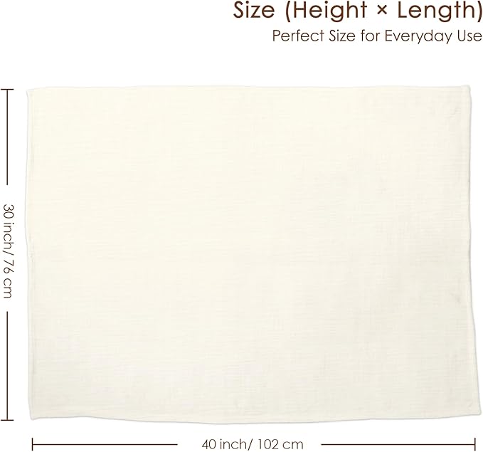 Baby Blankets for Boys Girls, Soft Nursery Minky Blankets with Muslin and Dotted Fleece Back 30x40 inches, Receiving Bed Quilt for Newborn, Infants, Toddlers (Butter)