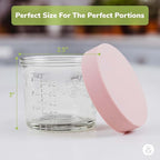 WeeSprout Glass Baby Food Storage Jars w/Lids (4 oz, 12 Pack Set) Snack, Puree, Reusable Small Containers, Breast Milk, Fridge or Freezer, Microwave & Dishwasher Safe, Essential Must Have for Infants