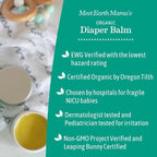 Earth Mama Organic Diaper Balm 2-Ounce | Diaper Cream for Baby | EWG Verified, Petroleum & Artificial Fragrance-Free with Calendula for Sensitive Skin (3-Pack)