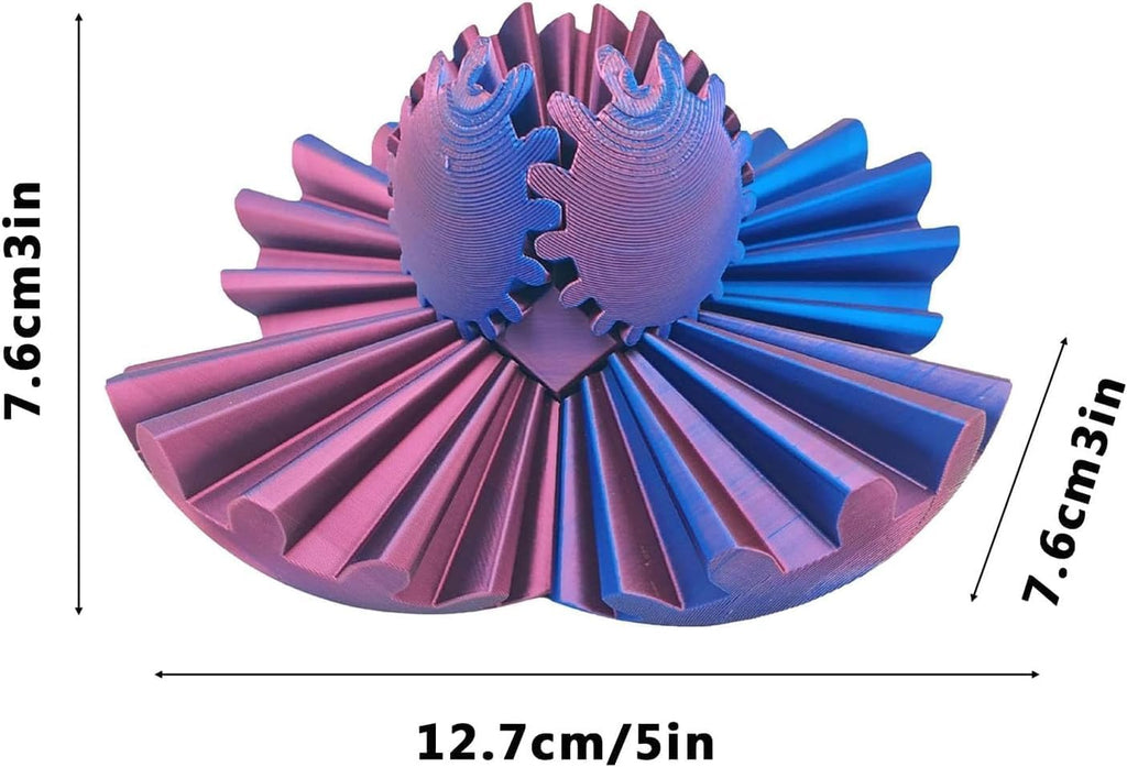 Gear Ball, Gear Sphere,3D Printed Gear Ball Fidget Toys GearSphere Desk Toy, Spin Ball or Cube Fidget Toy,Gear Toy for Stress and Anxiety Relaxing