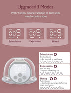 Momcozy Hands-Free Breast Pump S12 Pro, Wearable & Portable Pump with Soft DoubleFit Flange, 3 Modes | 9 Levels Double Electric Pump, Smart Display, 24mm, 2 Pack, Cozy Grey