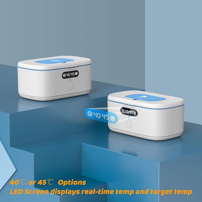 Bellababy Wipe Wamer for Vehicle and Home Use, Baby Wet Wipes Dispenser and Diaper Wipe Warmer with Night Light,Temperature Display,No Need Water and Sponge, ℉ and ℃ Convertible
