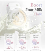 ABP-1508 Hands Free Breast Pump Wearable with Storage Bag, Wearable Breastfeeding Pump Strong Suction, Low Noise, 3 Modes 9 Levels, with 21/24mm Insert/Flange, 2 Pack (White)