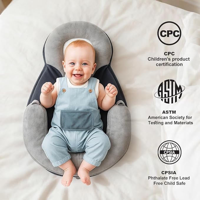 Baby Feeding Pillow, Anti Overflow Breast Feeding Pillow, Baby Lounger & Tummy Time Mat, Detachable Design