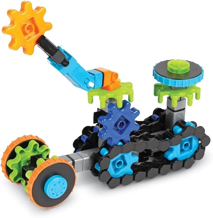 Learning Resources Gears! Gears! Gears! Treadmobiles Building Set, STEM Toys, Develops Early Engineering Skills, 108 Pieces, Ages 5+