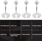 Door Pinch Guard and Door Slam Stopper, Durable Silicone Door Finger Pinch Guard, Prevents Finger Pinch Injuries, Slamming Doors, Door Safety for Kids, 4 Packs White Basic.