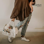 Parker Baby Diaper Caddy - Nursery Storage Bin and Car Organizer for Diapers and Baby Wipes - White, Regular