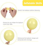 RUBFAC 129pcs Pastel Yellow Balloons Different Sizes 18 12 10 5 Inches Light Yellow Balloons for Happy Birthday Wedding Anniversary Baby Shower Easter Garland Arch Party Decoration