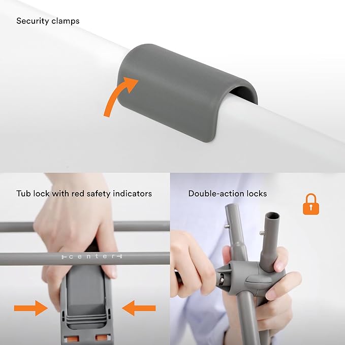 Stokke Flexi Bath Stand, Grey - Not Compatible with Flexi Bath X-Large - Best for Newborns Up to 21 lbs