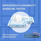 BEBESUP- Korea’s #1 Flushable Wipes- 100% Plant-Based Hypoallergenic Biodegradable 99% Water-Based Extra-Thick Organic Wipes Unscented for sensitive skin Flip-Top (48 Count 1 Pack)