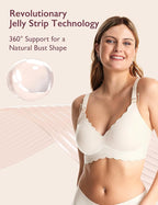 Momcozy Nursing Bras for Breastfeeding, Seamless Pregnancy Maternity Bra Wireless Classic Jelly Strip Support Nursing Bra