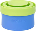 morepeas The Everything Snack Bowl - All-in-One Baby, Toddler & Kid Food Container - Travel Essential with Spill Proof Lid & Suction Base - Blueberry