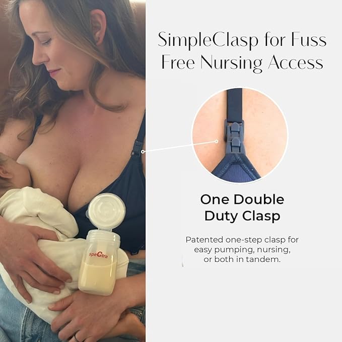 Supermom Hands Free Pumping and Nursing Bra - Hands Free Nursing Bra for Pumping - Breastfeeding Bras for Women