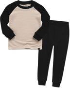 VAENAIT 6M-12Y Toddler Toddler Kids Toddler Girls Boys Soft Comfy Modal Tencel Solid Raglan Sleepwear Pajamas Pjs 2pcs Set