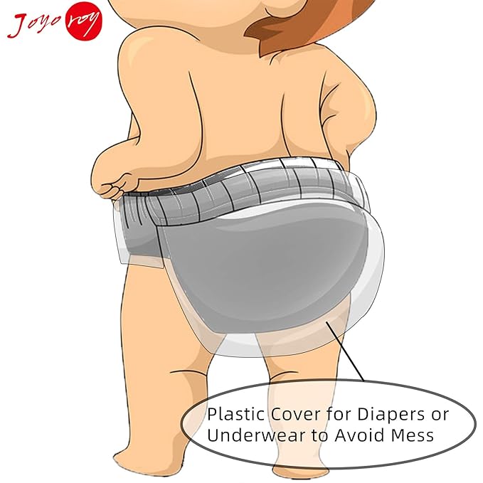 Joyo roy 6Pcs Waterproof Cloth Diaper Cover Reusable Plastic Training Pants for Toddlers Plastic Diaper Covers for Baby Girls Leak Proof Rubber Pants for Potty Training Covers for Cloth Diapers 3T