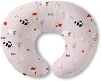 Little Grape Land Nursing Pillow for Breastfeeding, Breathable Breast Feeding Pillow and Positioner with Removable Cover for More Support, Tummy Time and Bottle Feeding Support Pillow, Pink Ranch