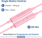 LUDOS Clamor USB C Headphones for iPhone 16 15 Pro Max Plus iPad Pro, 5 Years Warranty, USB-C Earbuds for Samsung Galaxy S24 S23 Ultra S22 S21 FE S20 A55 A54 A53, USB Type C Earphones - Pink