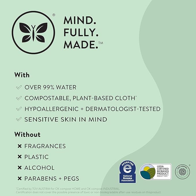 The Honest Company Clean Conscious Multi-Use Wipes | Hypoallergenic + Unscented for Sensitive Skin | Over 99% Water, Compostable, Plant Based, Baby Wipes | Sunburst, 864 Count