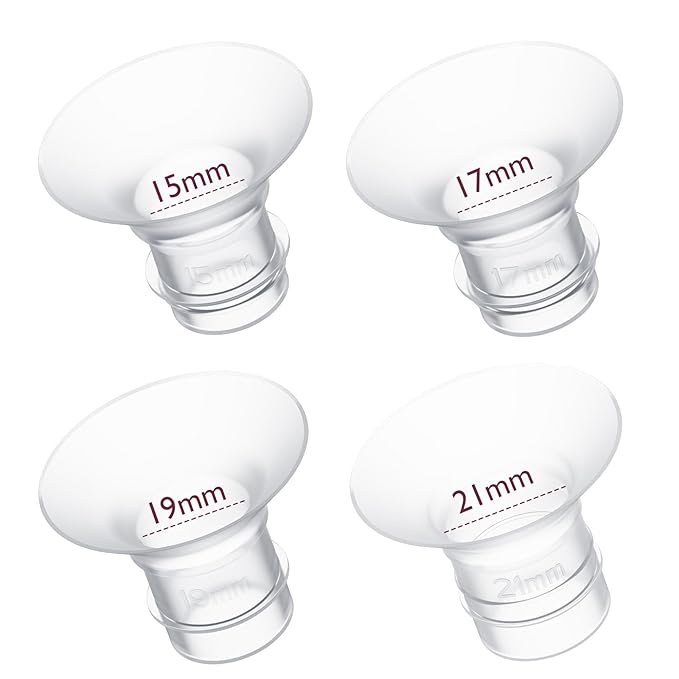 Momcozy Flange Insert 15/17/19/21mm Compatible with 24mm Flange/Shield of Most Pumps, Insert for Breast Pump Replacement Accessories, 4PCS