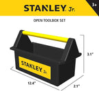 Kids Tool Box - 18-Piece Toy Tool Set for Pretend Play Fun Open Toolbox Design for Imaginative Adventures for Kids 3 and Up