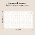 Organic Burp Cloths Baby Boy, Girl - 6-Pack Large Cotton Burping Cloths for Babies, Spit Up Rags, Super Absorbent, Ultra Soft Newborn Rag, Gender Neutral, Machine Washable, Durable (Prairie)