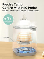 GROWNSY Bottle Warmer, 2025 Fast Baby Bottle Warmer for Breastmilk & Formula, Smart Temperature Control, with Timer, Thaw, Food Heater, Night Light, Calentador De Biberones for All Bottles