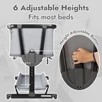 Papablic 4 in 1 Baby Bassinet, Bedside Bassinet for Baby, Adjustable Rocking Bassinet Bedside Sleeper with Soft Mattress & Storage Basket, Easy to Assemble, Black