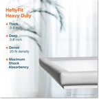 Roving Cove HeftyFit Corner Protector for Baby (4 Large Corners), Heavy-Duty Soft Rubber Foam Furniture Corner Bumper Guards, 3M Adhesive Pre-Taped, Oyster White (Off White)