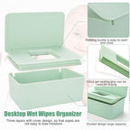 Baby Wipes Dispenser, Wipe Holder for Baby & Adult,Keeps Wet Tissue Fresh, Non-Slip Wipes Case, Flushable Wipe Container with Sealing Design Lid