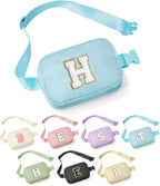 YOOLIFE Birthday Gifts for 4 5 6 7 8 9 10 11 12 13 14 Year Old Girls - Initial Fanny Pack Belt Bag Purse for Girls Teens Daughter Sister Niece, Personalized Trendy Stuff for Teen Girl Kids | Blue H