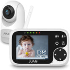 JUAN Video Baby Monitor with Camera and Audio - No WiFi Baby Camera Monitor with 3.2'' IPS Screen for Kids/Pets/Elderly, Pan/Tilt/Zoom Camera, 1000FT, Night Vision, VOX Mode