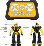Remote Control Robot for Kids - Intelligent Programmable Toy With Infrared Controller, Dancing, Singing, Moonwalking, LED Eyes, and Gesture Sensing - Children's Entertainment Kit (Yellow)