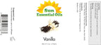 Sun Essential Oils - Vanilla Essential Oil 4 oz with Dropper for Diffuser, Skin, Hair, Humidifier & Aromatherapy Massage, Scent for Candle, Lotion & Soap Making & Room Freshener