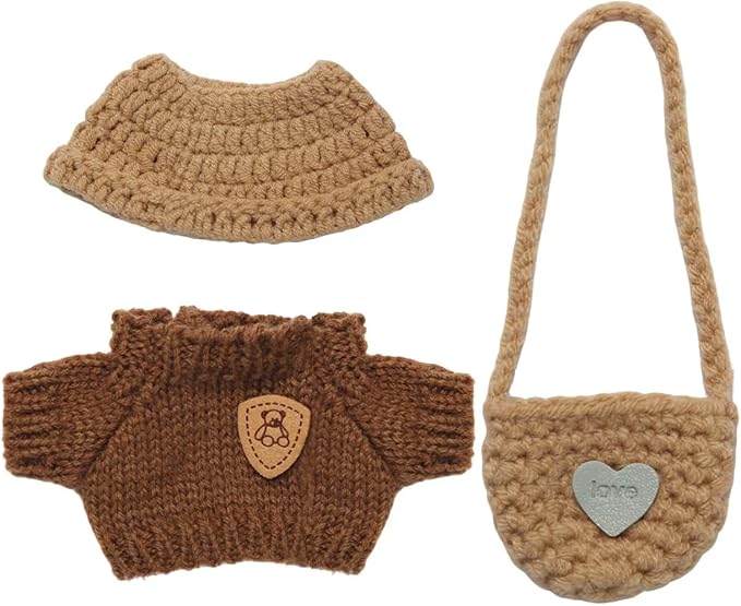 17CM Collectible Doll Clothes.17cm Mini Doll Clothing Set.Exquisite Handmade.Suitable for Small Collectible Dolls.Multiple Styles Available (Dresses/Casual Wear/Holiday Outfits) (NO Doll)(Style B)