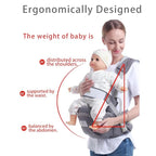 Baby Hip Seat Carrier Baby Waist Stool for Child Infant Toddler with Adjustable Strap Buckle Pocket Soft Inner Huge Storage (Black)