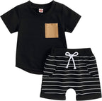 Mubineo Infant Toddler Baby Boy Summer T Shirt Shorts Outfits Short Sleeve Tee Tops Clothes Set