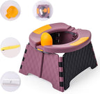 Portable Potty for Toddler Travel, Kids Travel Potty Training Chair with Travel Bag, Baby Potty Training Toilet for Outdoor and Indoor Easy to Clean (Purple) by Yszawmx, Includes 30 Replacement Bags