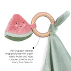 MON AMI Water Melon Plush Lovey for Babies – 11” | Security Blanket and Teether for Newborns