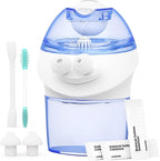 Advanced Nasal Irrigation System, Rechargeable Sinus Rinse Kit with 1 Nose Cleaner and 15 Salt Packets, Self-Cleaning Nasal Irrigator, Safety-Protection for Congestion Relief & Nasal Rinse