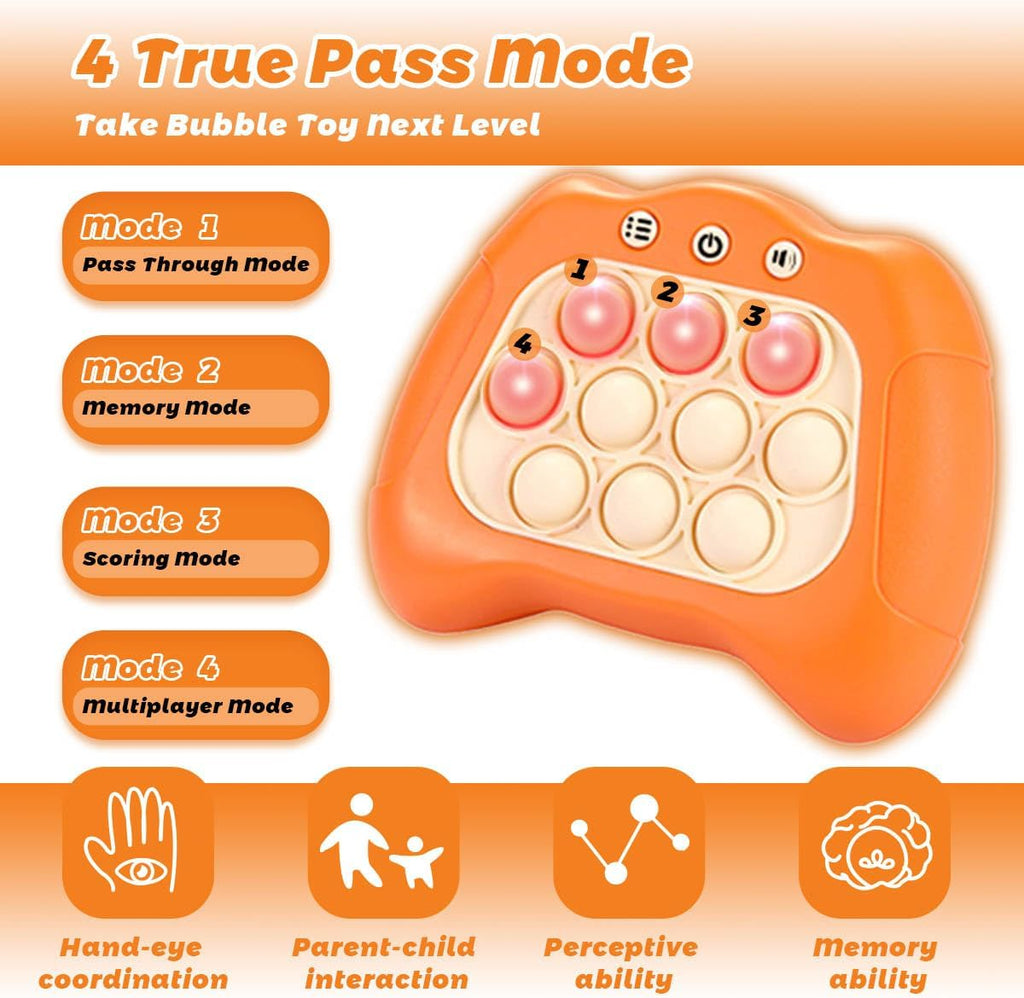 Children Quickly Push Toy Games, Adults Quickly Push Handheld Game Toys, Bubble Pressure pop-up Light Games, Birthday, Boys and Girls Autism Relief, Multiplayer PK