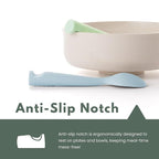 Miniware Silicone Baby Spoon for Training - BPA Free Baby Utensils - Baby Spoons Self Feeding 6 Months | 100% Food Grade Silicone - Modern & Dishwasher Safe Toddler Spoons (Aqua and Pistachio)